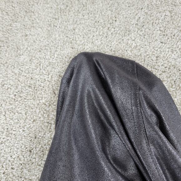 Serra Womens Faux Leather Leggings XL Black Metallic Stretch Skinny Slim Fit New - Picture 10 of 13